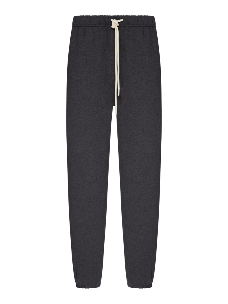 MÉLANGE FLEECE JOGGER PANTS WITH DRAWSTRING AND ELASTICATED CUFFS