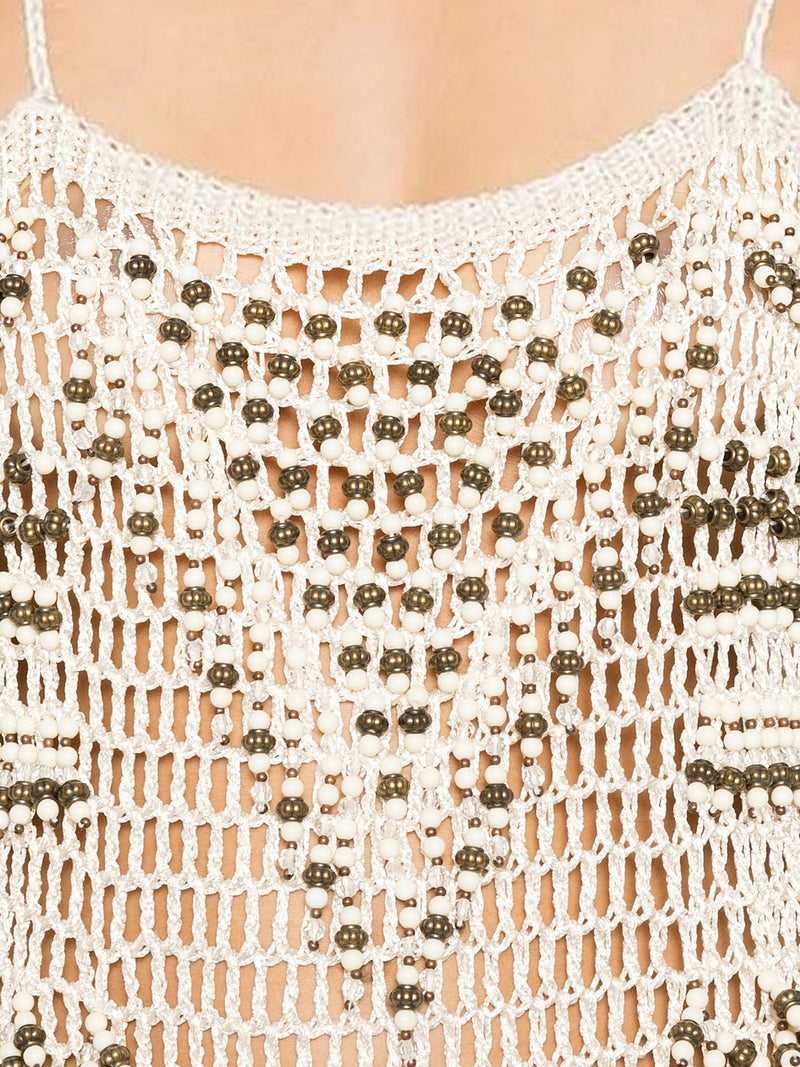 TAKARA LONG DRESS WITH FRINGES