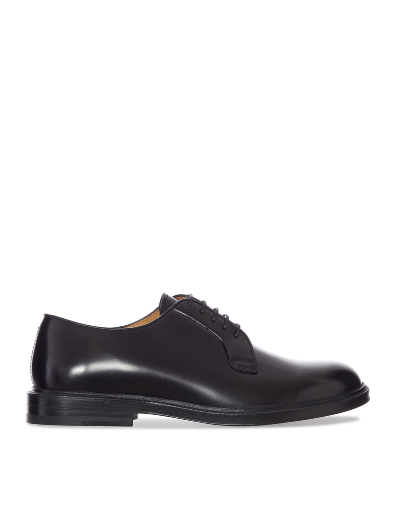 SERGENT LACE-UP SHOES IN BLACK LEATHER AND LEATHER SOLE