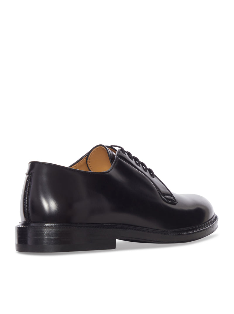 SERGENT LACE-UP SHOES IN BLACK LEATHER AND LEATHER SOLE