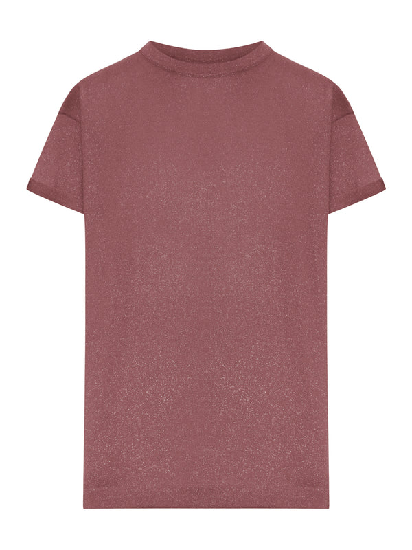 CASHMERE AND SILK LUREX T-SHIRT