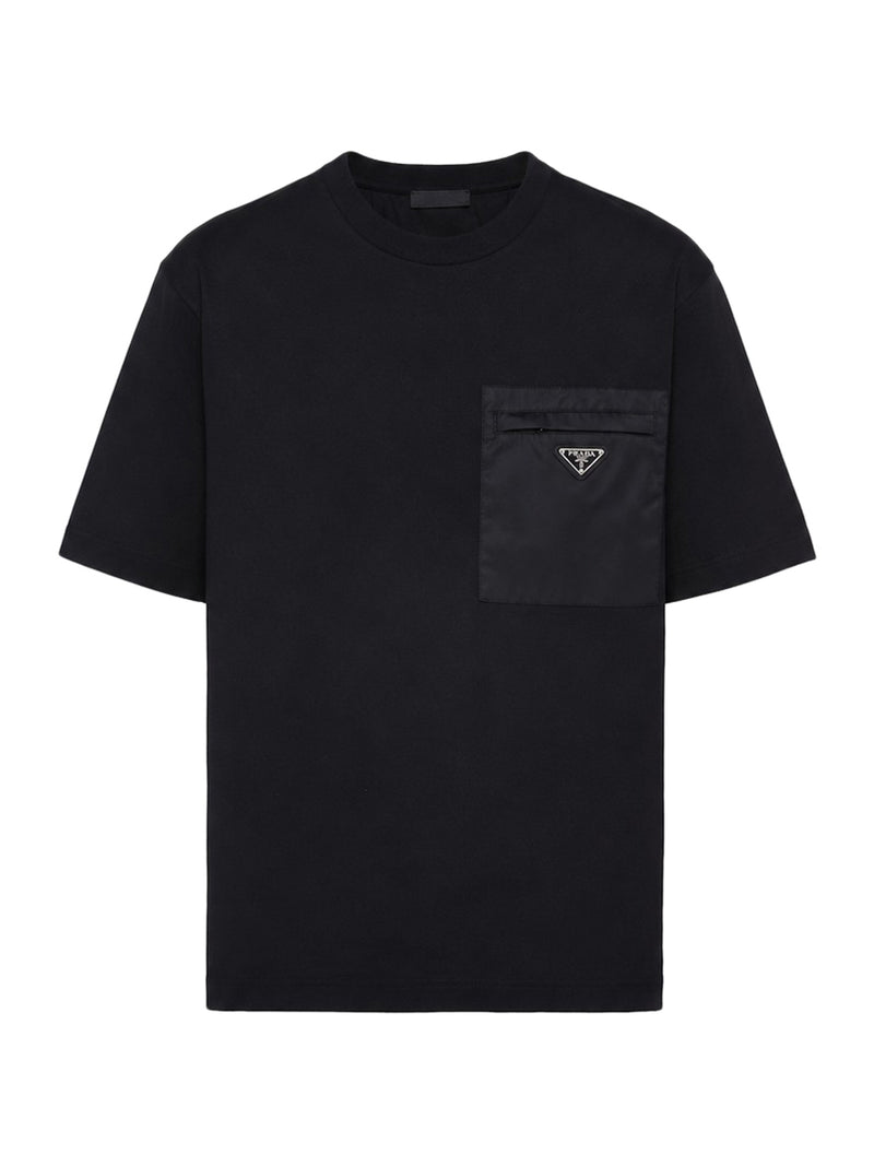 JERSEY T-SHIRT WITH RE-NYLON DETAILS