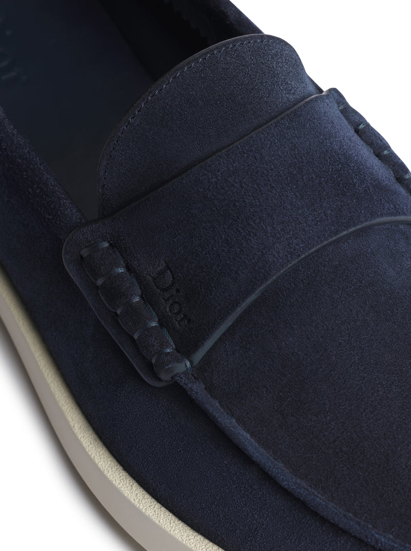 GRANVILLE LOAFERS IN DEEP BLUE SUEDE CALFSKIN