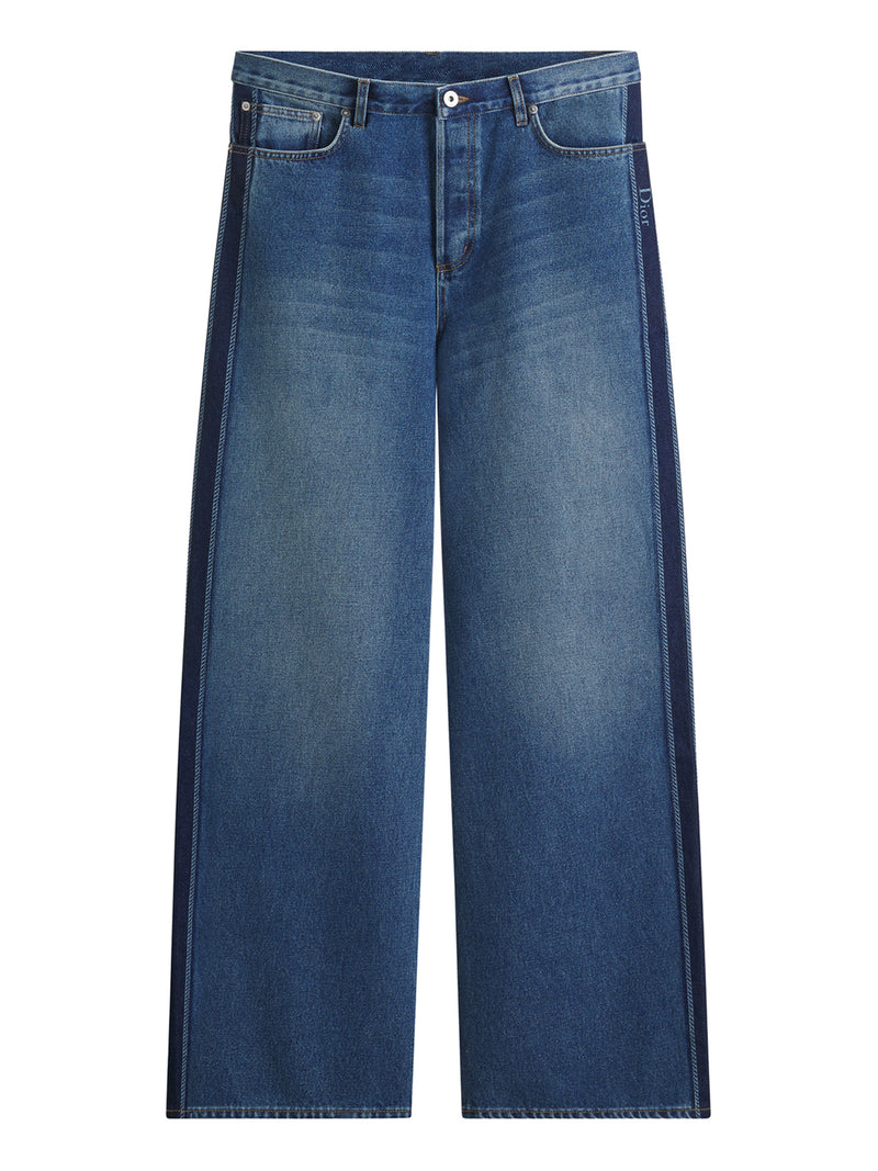BAGGY JEANS IN BLUE COTTON TWILL