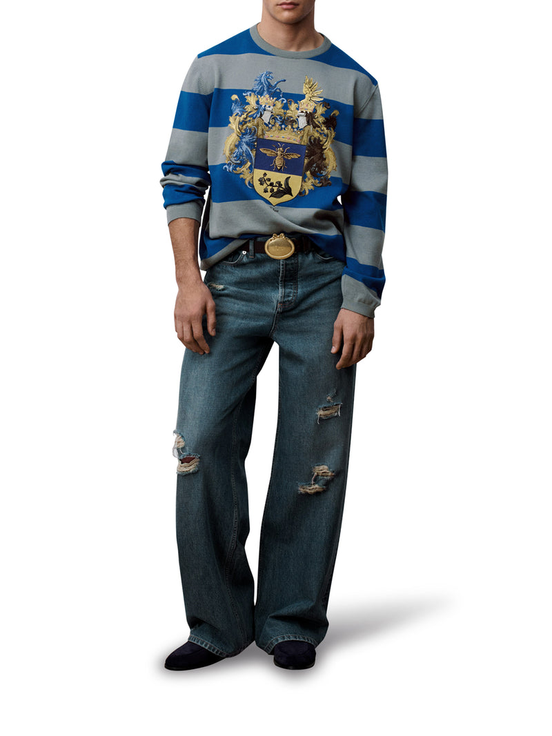 WIDE COTTON TWILL JEANS