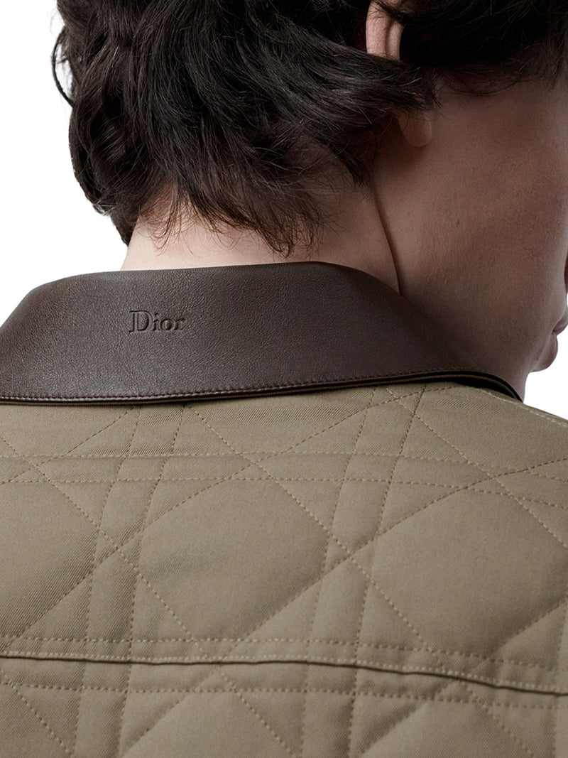 CANNAGE SHIRT JACKET WITH DIOR LEATHER PATCH