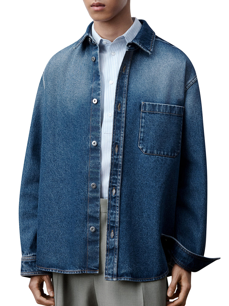 COTTON TWILL SHIRT-JACKET