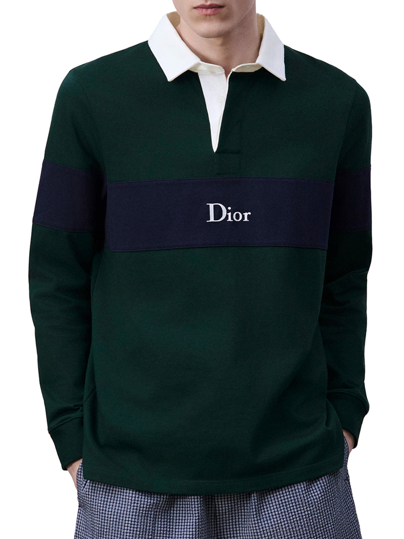 COTTON JERSEY LONG-SLEEVED POLO SHIRT