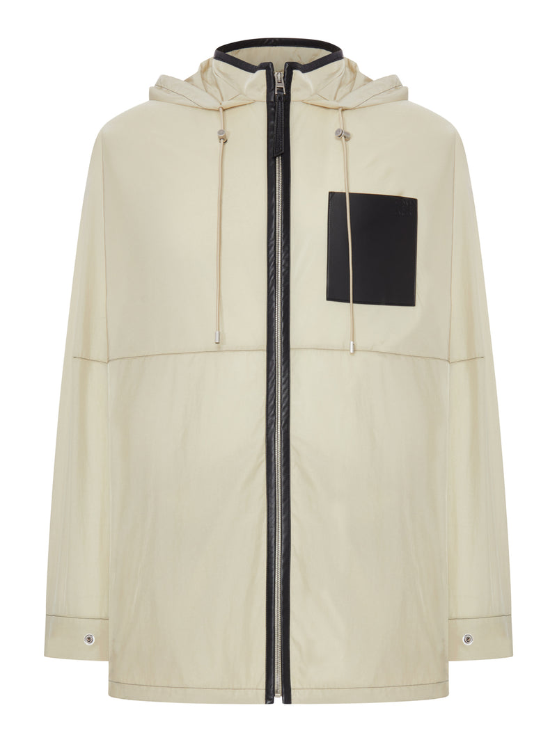 HOODED JACKET IN TECHNICAL FABRIC