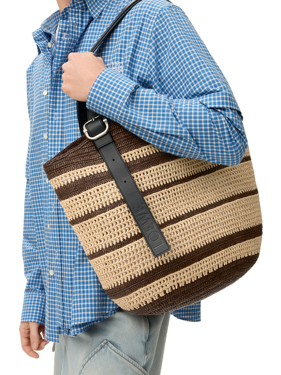 LOOP BASKET BAG IN RAFFIA