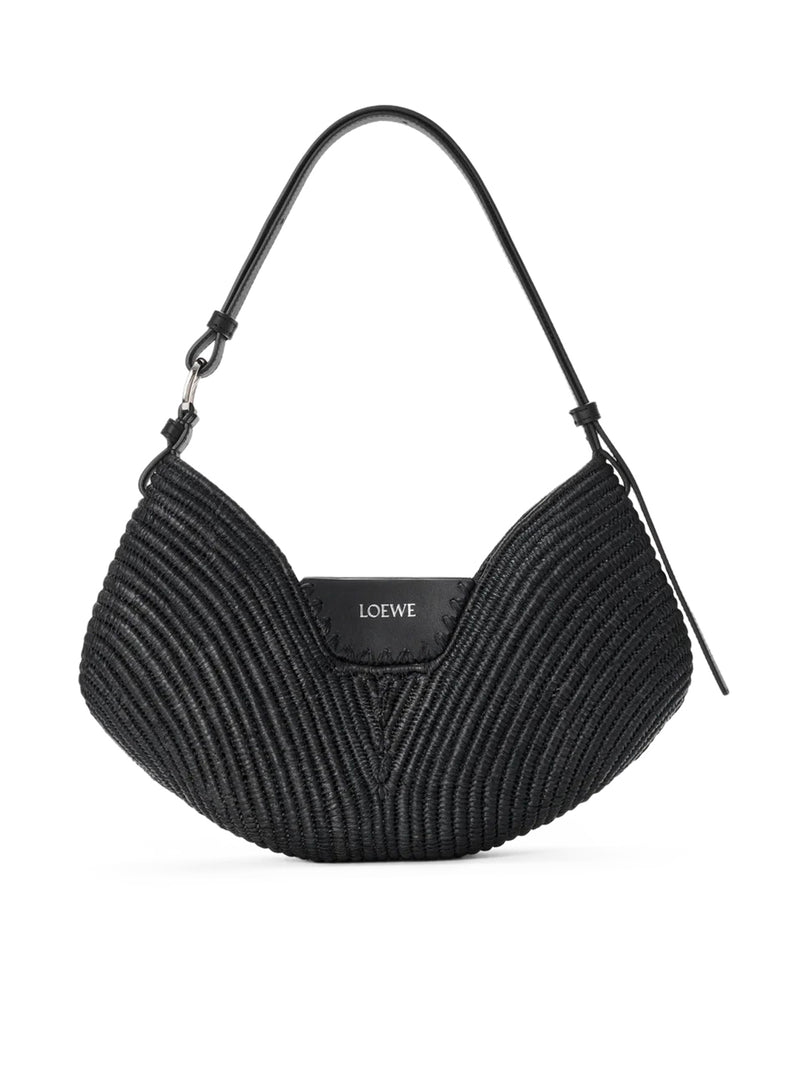 LOEWE SWING MEDIUM BAG IN RAFFIA AND CALFSKIN