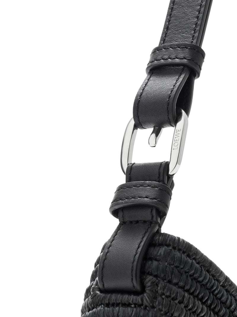 LOEWE SWING MEDIUM BAG IN RAFFIA AND CALFSKIN