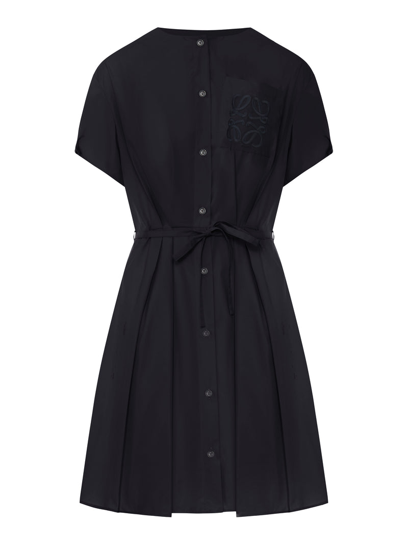 COTTON POPLIN CHEMISIER WITH ANAGRAM EMBROIDERY