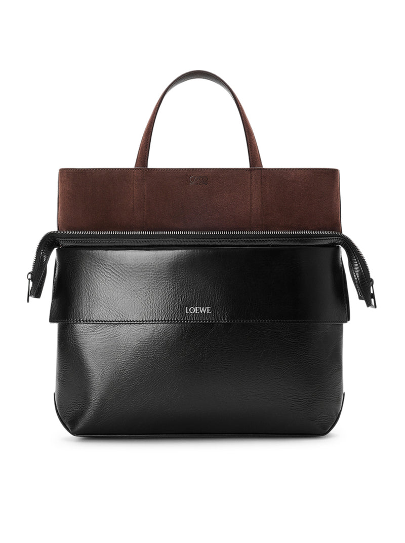 SMALL SWITCH TOTE BAG IN PAPER-EFFECT CALFSKIN AND SUEDE