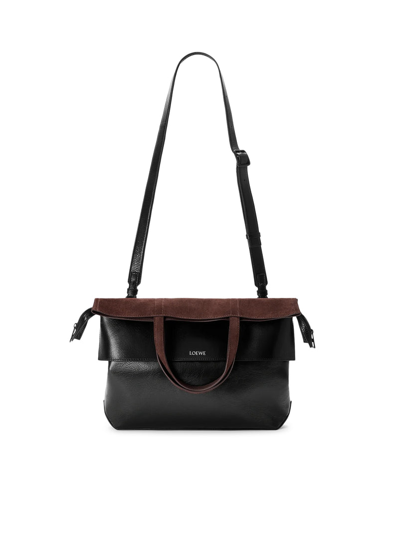 SMALL SWITCH TOTE BAG IN PAPER-EFFECT CALFSKIN AND SUEDE