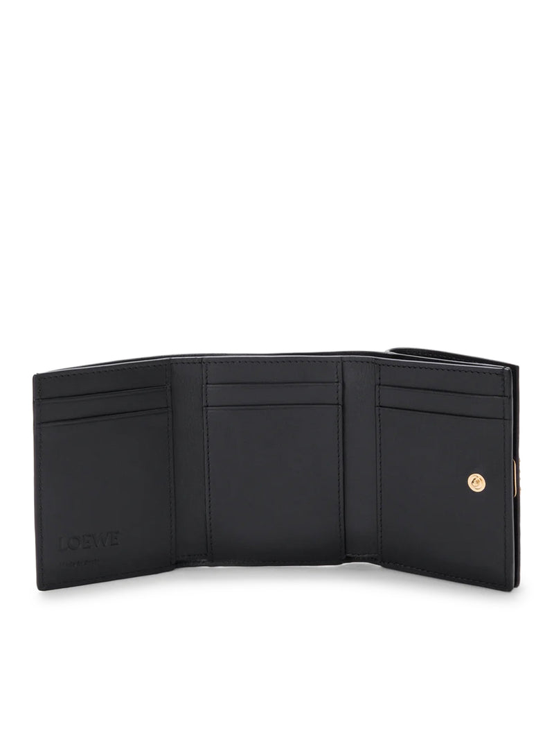 ANAGRAM TRIFOLD WALLET IN HAMMERED CALFSKIN LEATHER