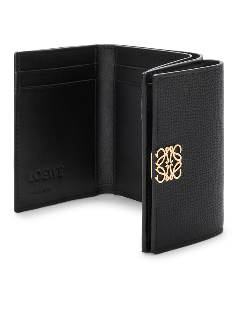 ANAGRAM TRIFOLD WALLET IN HAMMERED CALFSKIN LEATHER