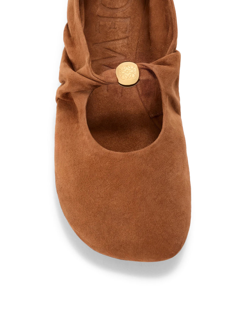PEBBLE SOFT BALLET FLATS IN SUEDE GOATSKIN