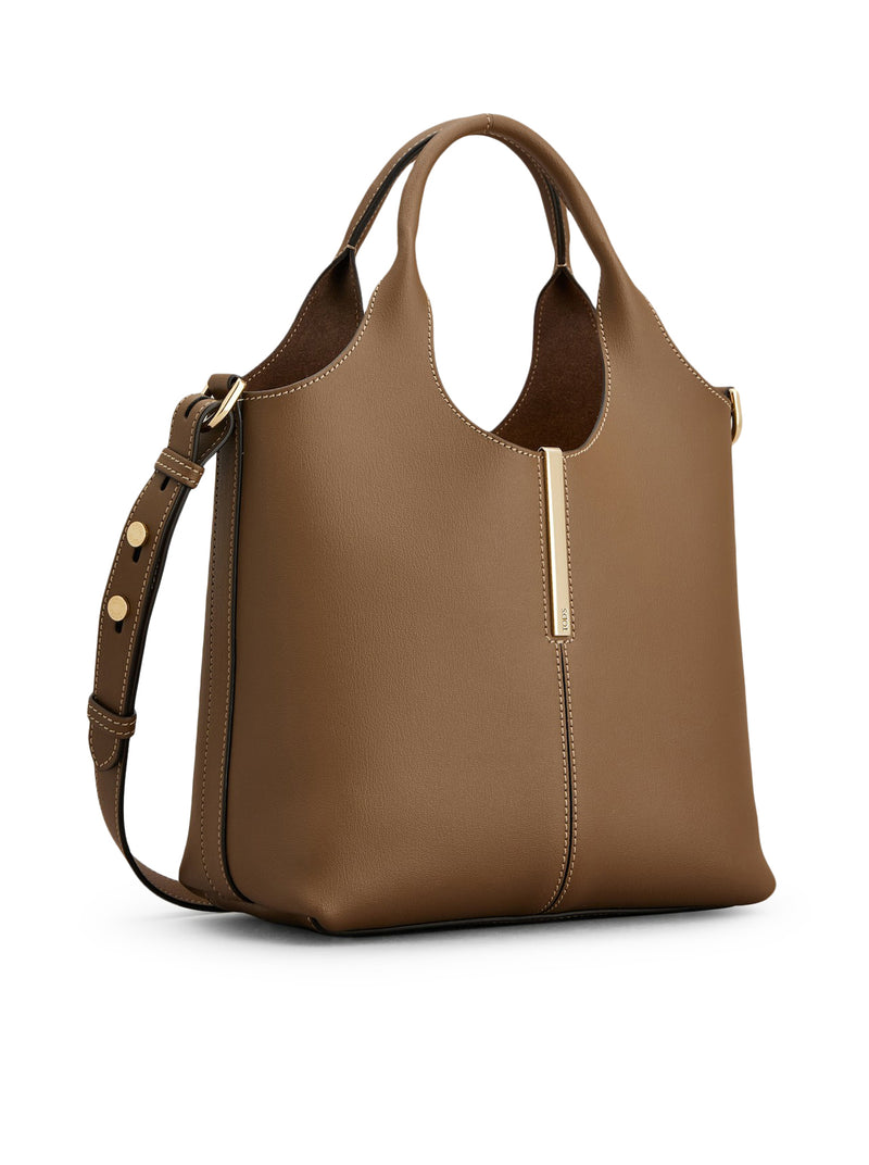 MINI LEATHER TOTE SHOPPING BAG