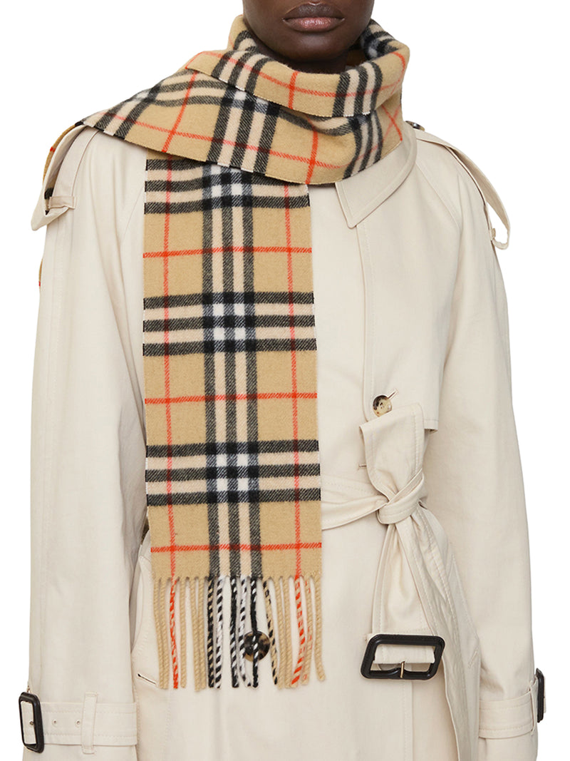 THIN CHECK CASHMERE SCARF
