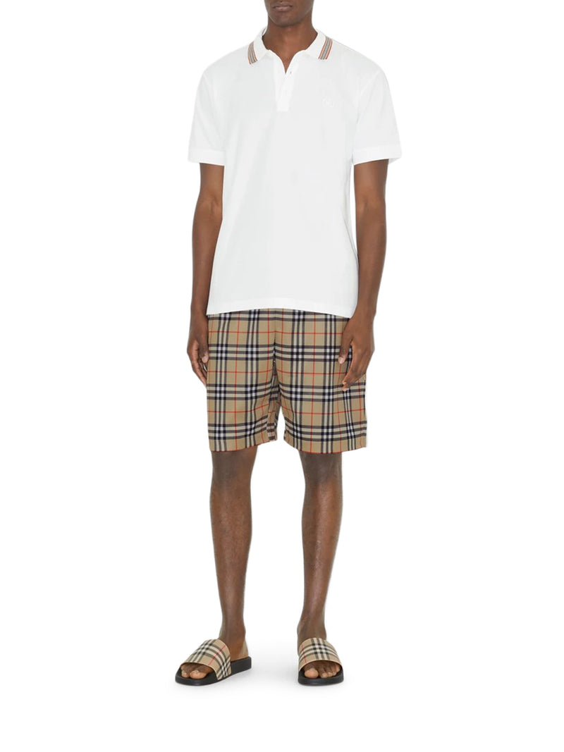 SLIPPERS WITH CHECK PRINT BAND