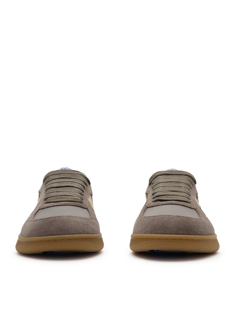 TERRACE SNEAKER IN LEATHER, SUEDE AND CHECK