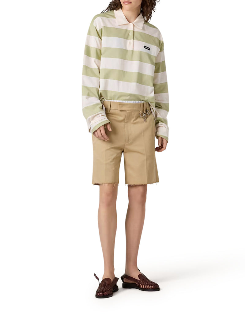 STRIPED JERSEY POLO