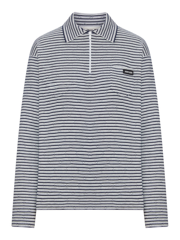 COTTON, CASHMERE AND SILK POLO SHIRT