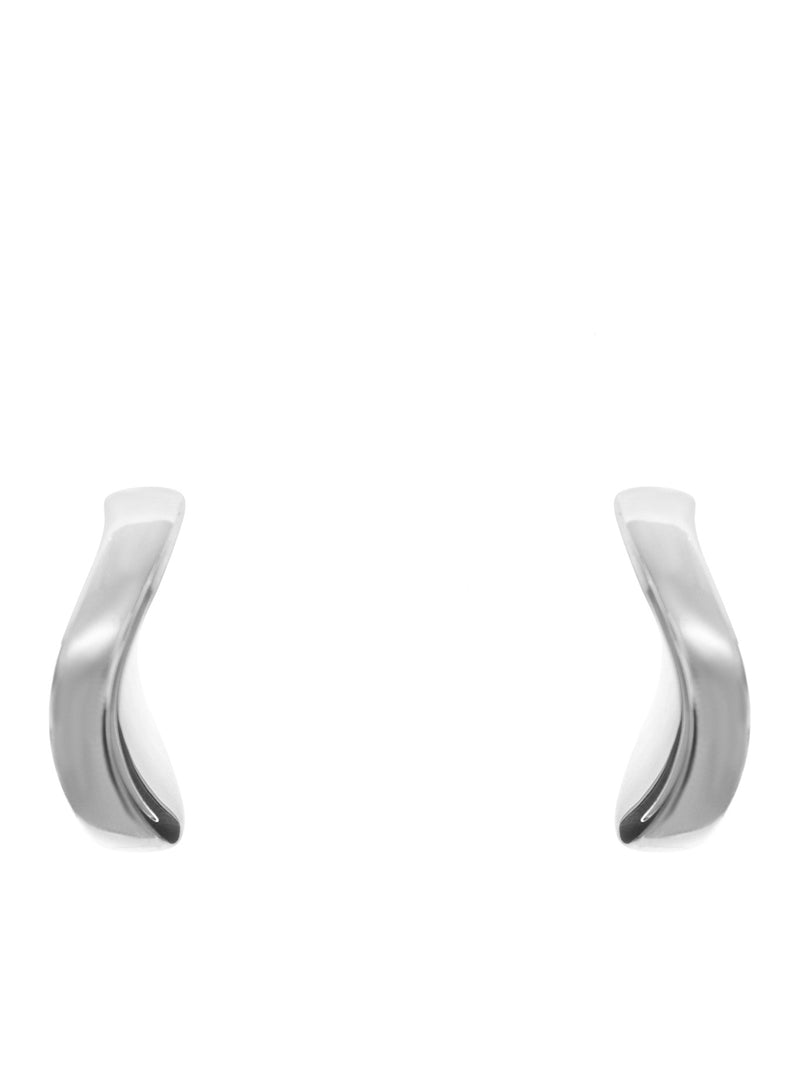 SILVER EARRINGS WITH A GEOMETRIC DESIGN