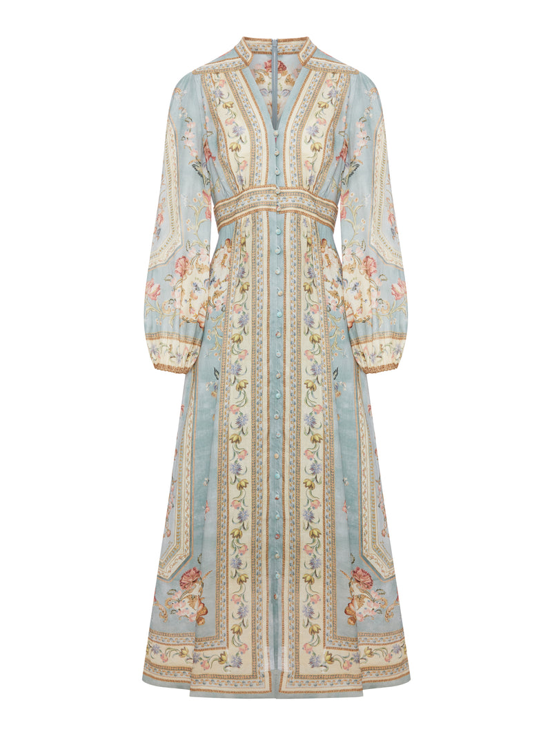 ROSELIGHT PLUNGE MIDI DRESS