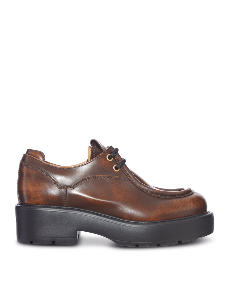 VINTAGE LEATHER PLATFORM LACE-UP SHOE