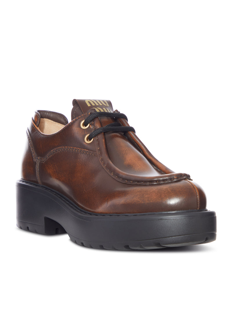VINTAGE LEATHER PLATFORM LACE-UP SHOE