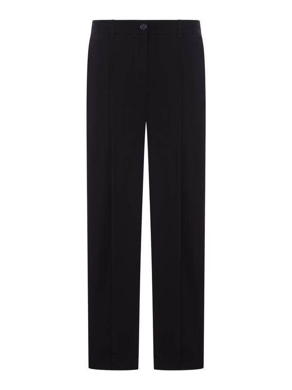 SINGLE-PLEATED COTTON TROUSERS