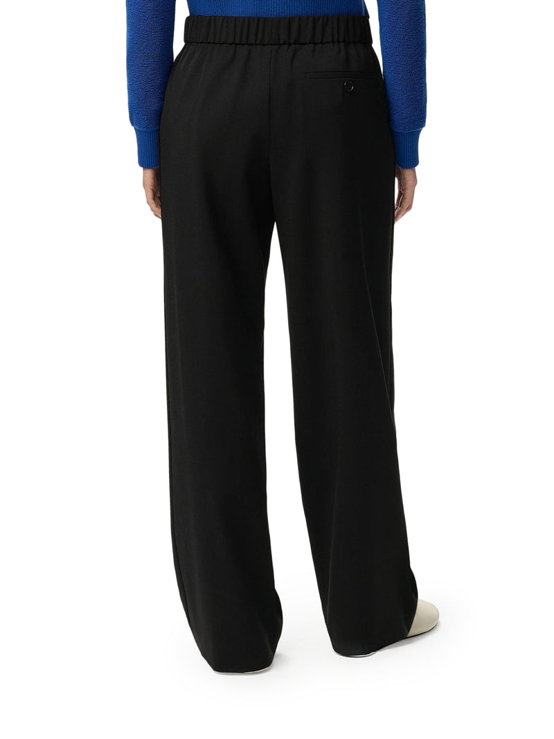 LOEWE TAILORED WOOL TROUSERS WITH JACQUARD ELASTICATED WAIST