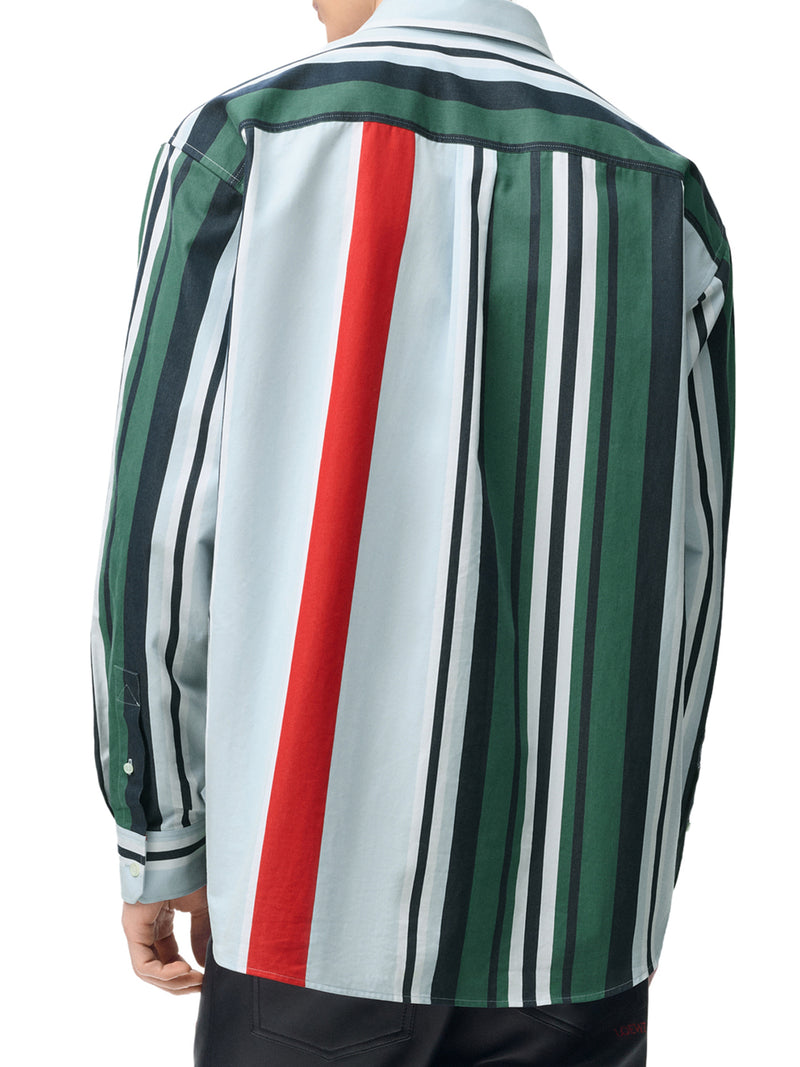MID-WEIGHT STRIPED COTTON TWILL SHIRT