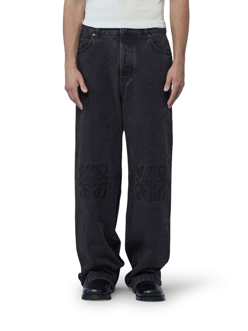 BAGGY JEANS WITH ANAGRAM EMBROIDERY