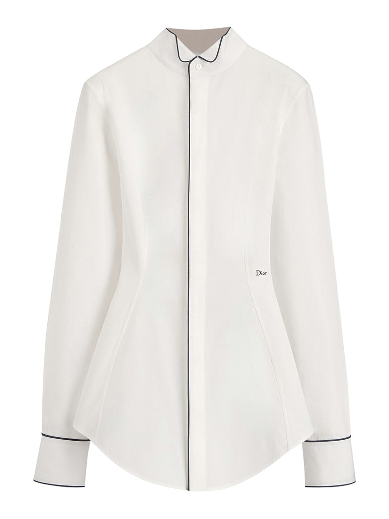 FITTED COTTON POPLIN BLOUSE