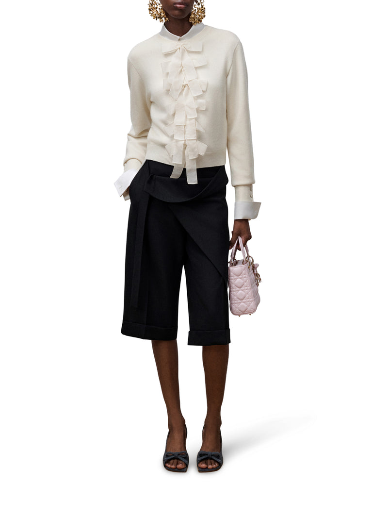DRAPED ANKLE-LENGTH TROUSERS