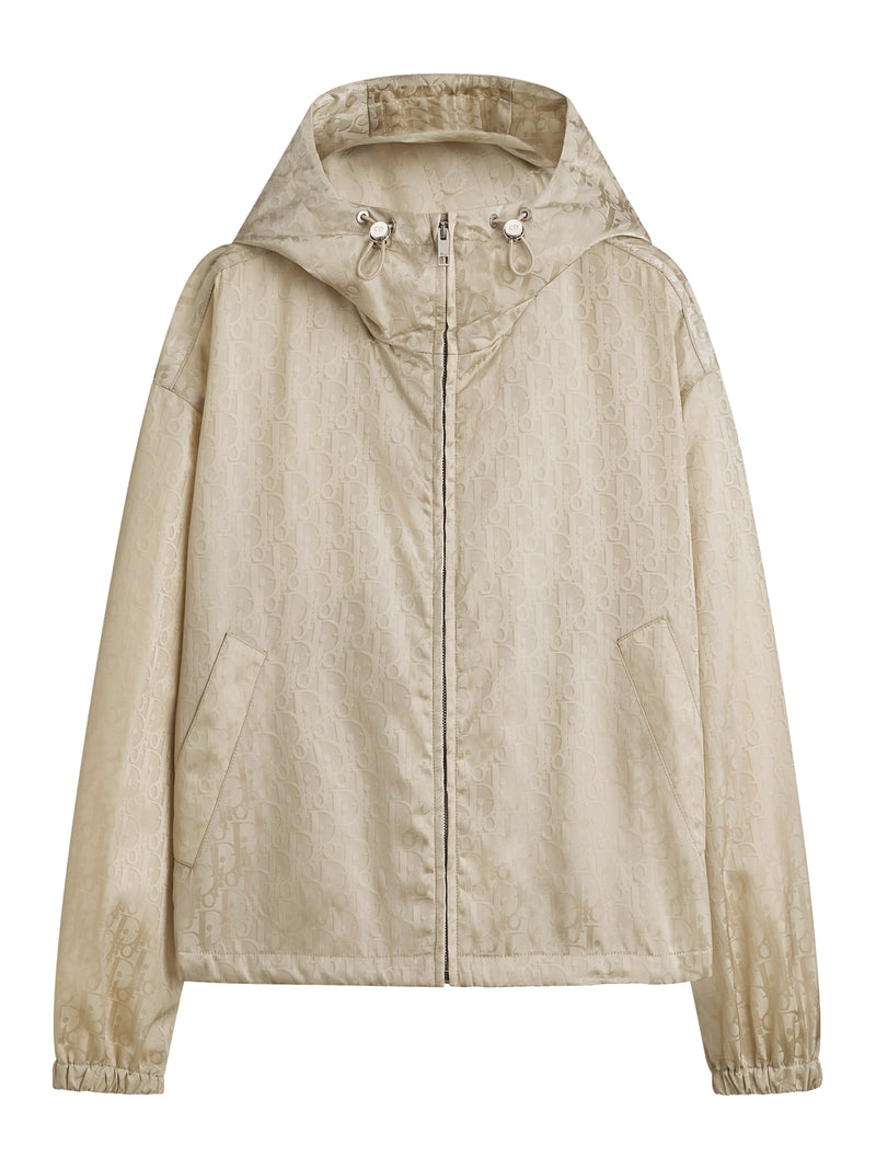 HOODED JACKET WITH ZIP IN TECHNICAL FABRIC