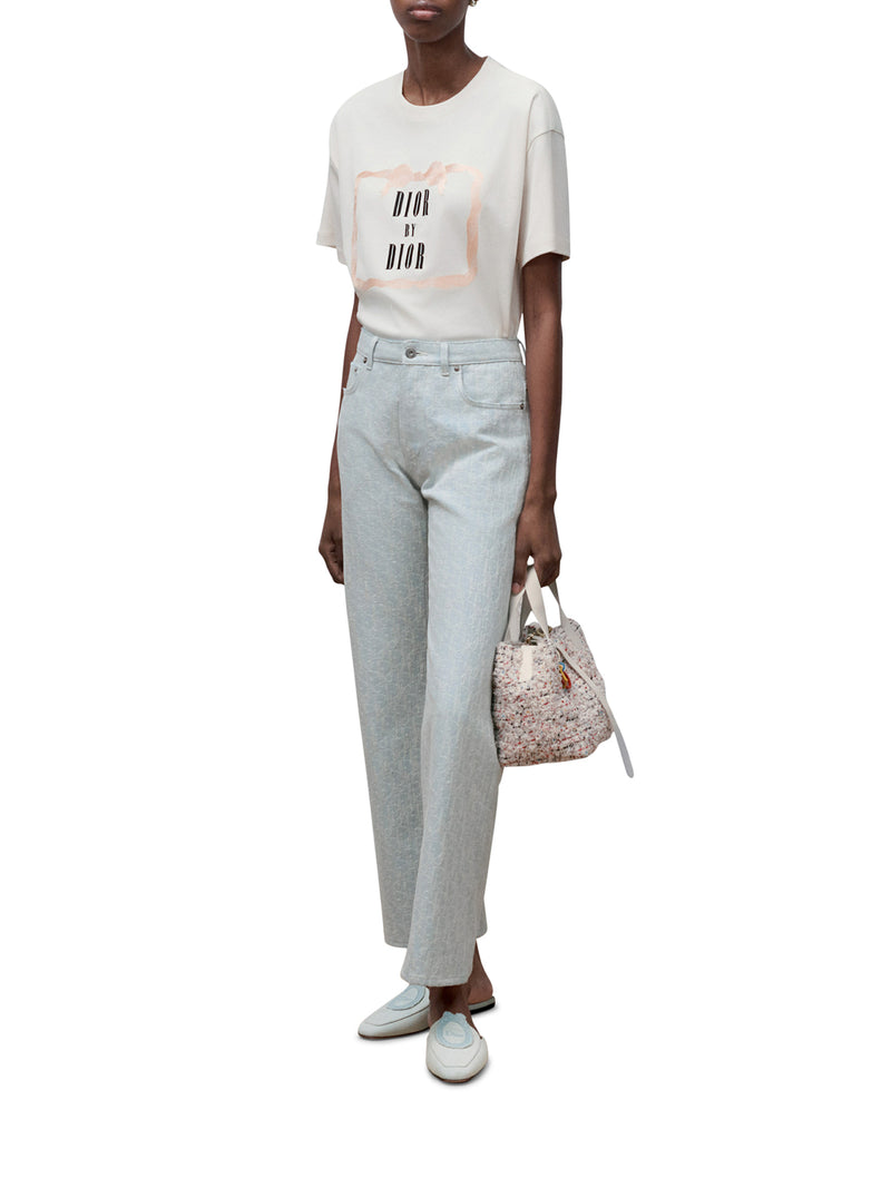 OVERSIZED T-SHIRT WITH EMBROIDERED BOOK COVER COTTON JERSEY