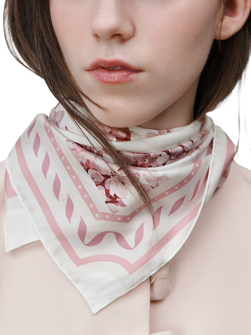 SQUARE SCARF DIOR LILAC BOUQUET 90