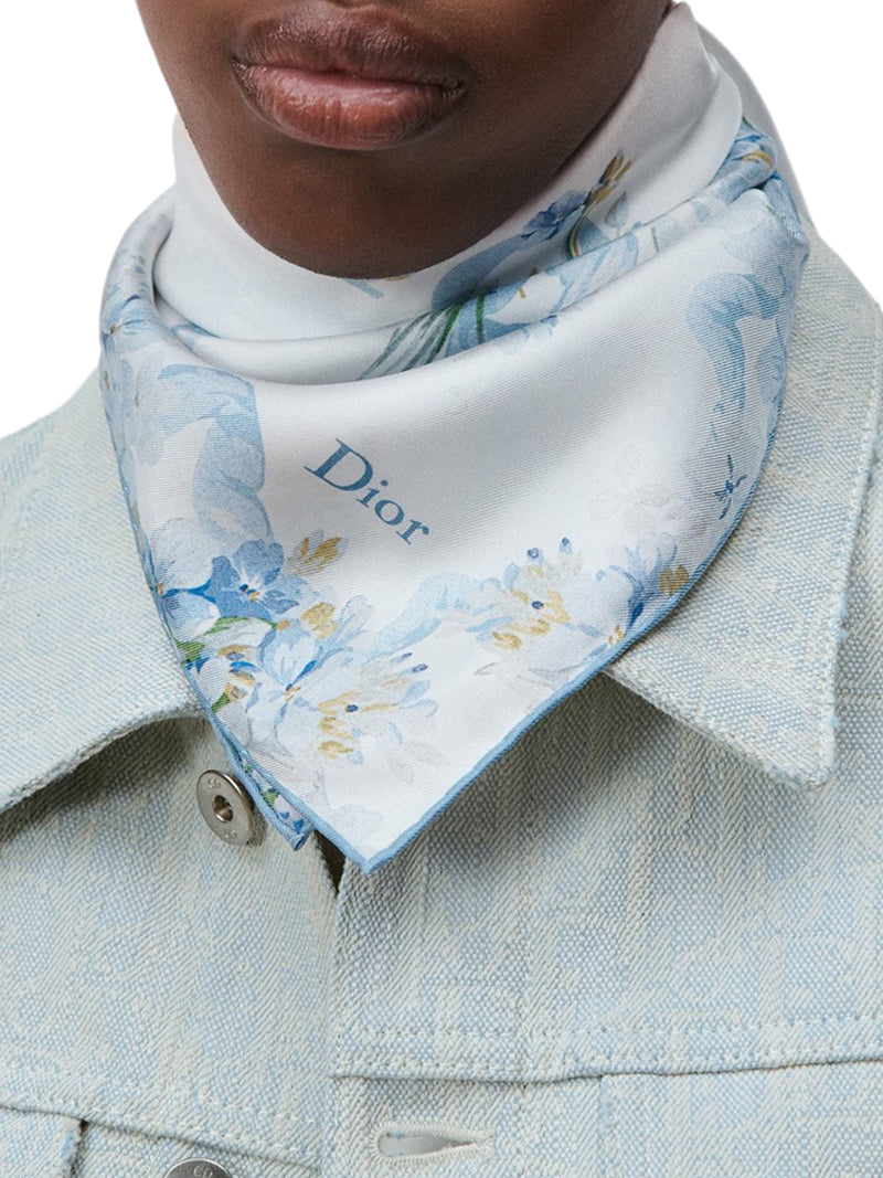 SQUARE SCARF DIOR LILAC BOUQUET 90