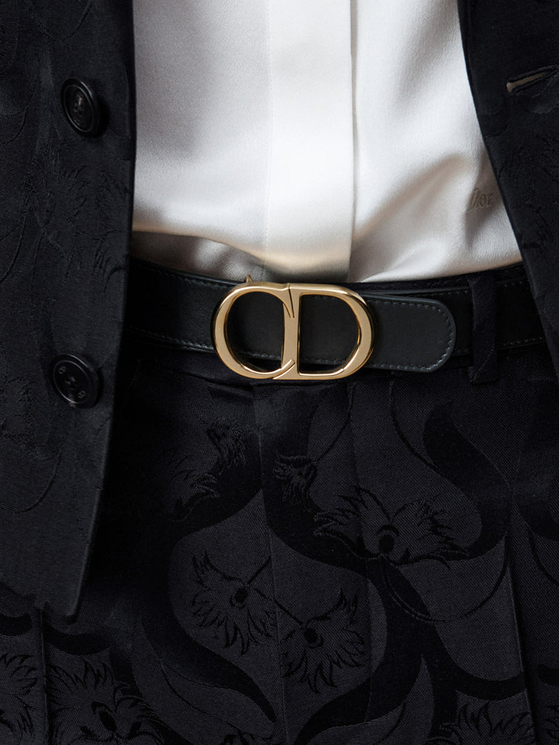 CD ICON REVERSIBLE CALFSKIN BELT
