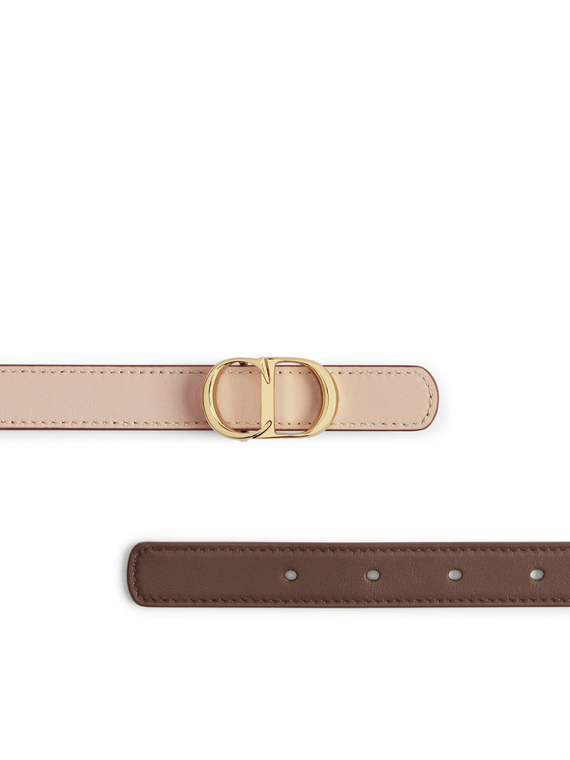 CD ICON REVERSIBLE BELT IN SMOOTH CALFSKIN