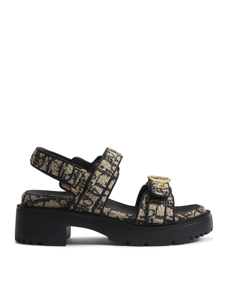 SPONGY DENIM PLATFORM SANDALS