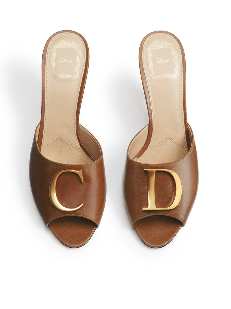 LAMBSKIN INITIALS HEEL SANDAL