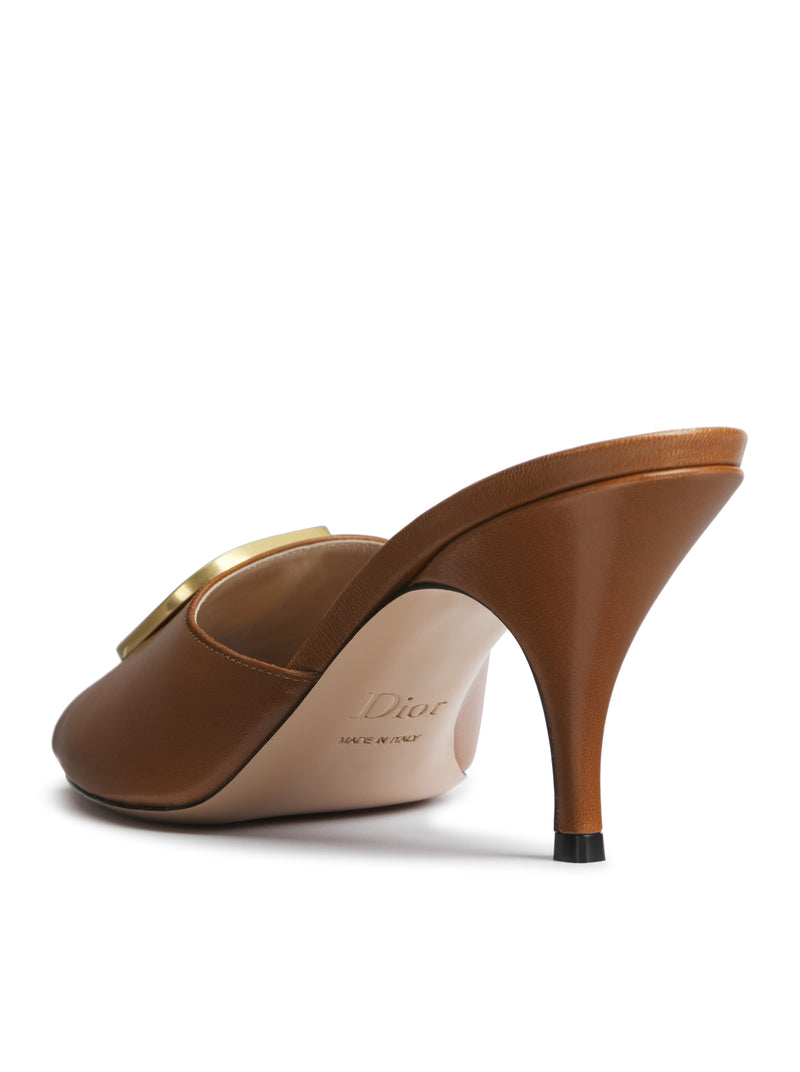 LAMBSKIN INITIALS HEEL SANDAL