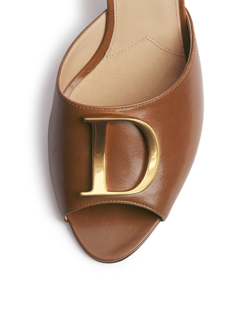 LAMBSKIN INITIALS HEEL SANDAL