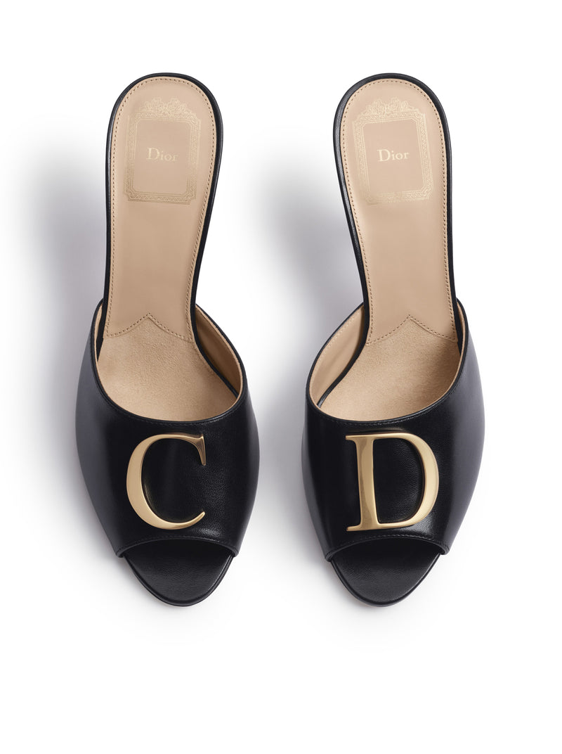 LAMBSKIN INITIALS HEEL SANDAL