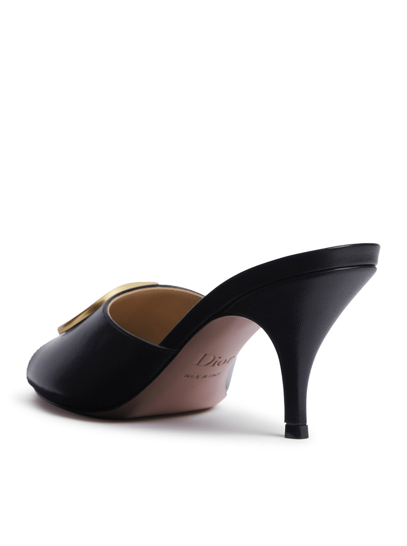 LAMBSKIN INITIALS HEEL SANDAL